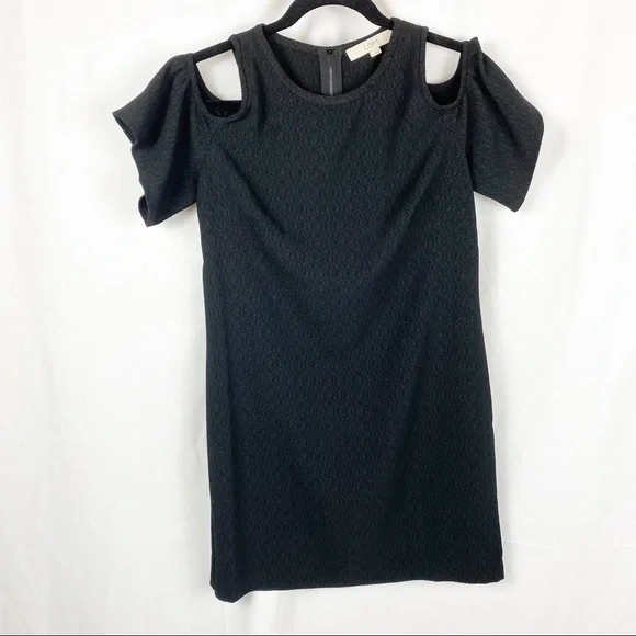 LOFT Black Cold Shoulder Dress - Picture 3 of 10